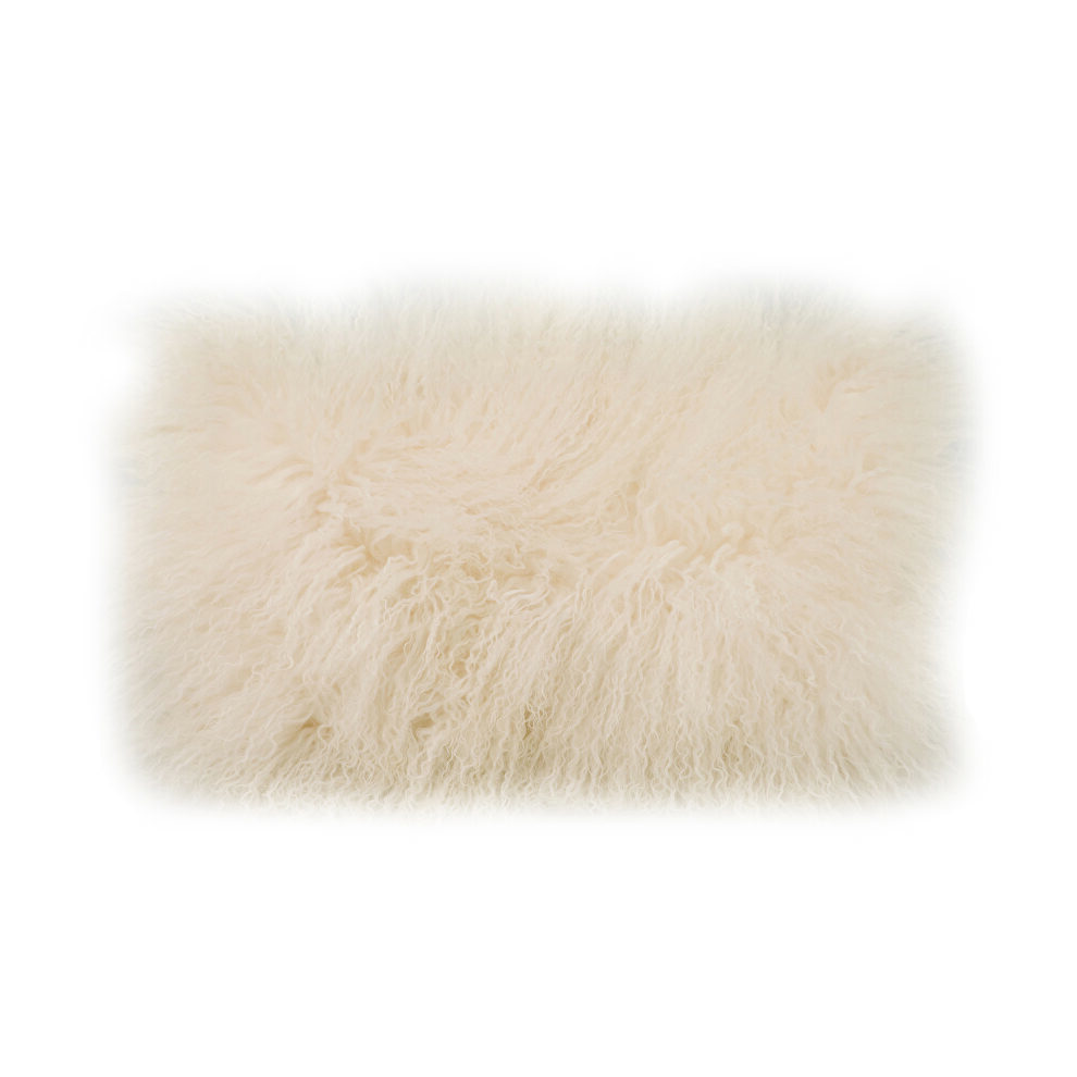 Contemporary fur pillow rect. cream by Moe's Home Collection