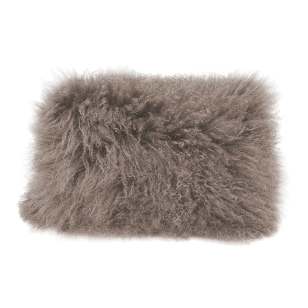 Contemporary fur pillow rect. gray by Moe's Home Collection