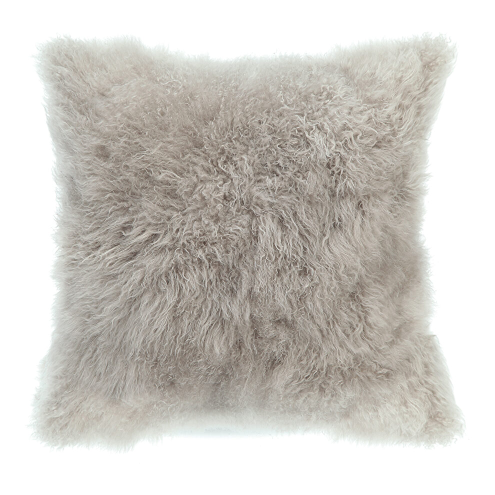 Contemporary fur pillow light gray by Moe's Home Collection
