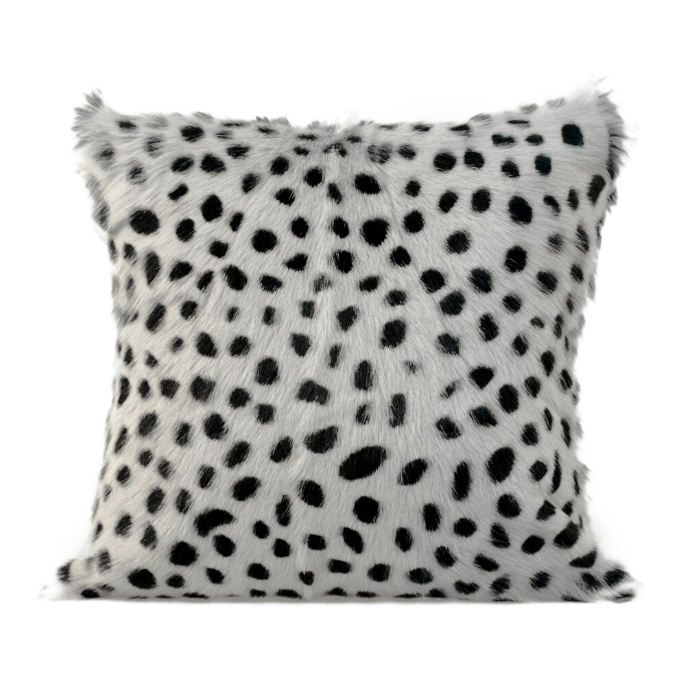 Contemporary goat fur pillow light gray by Moe's Home Collection