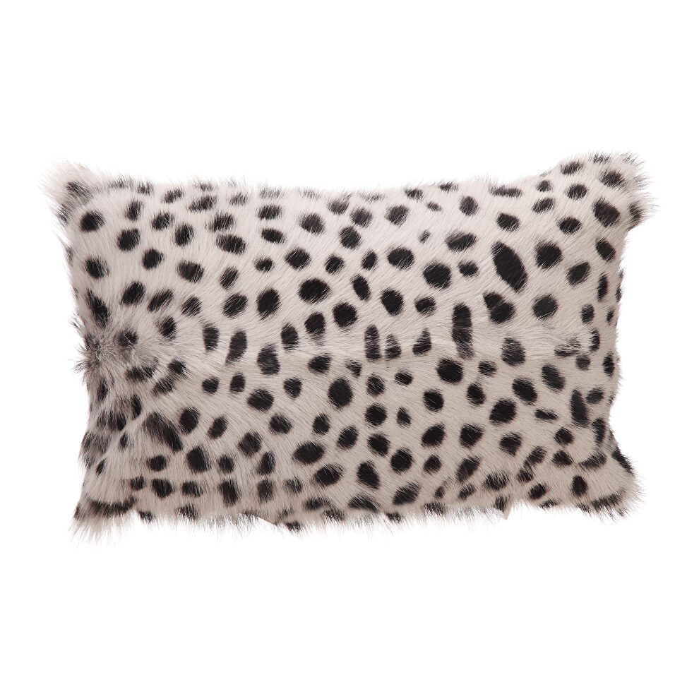 Contemporary fur bolster spotted light gray by Moe's Home Collection