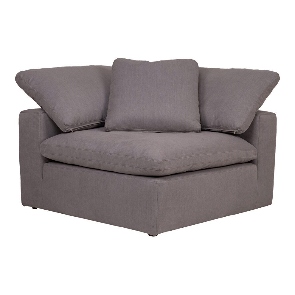 Scandinavian corner chair livesmart fabric light gray by Moe's Home Collection
