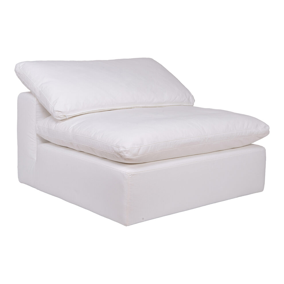 Scandinavian slipper chair livesmart fabric cream by Moe's Home Collection