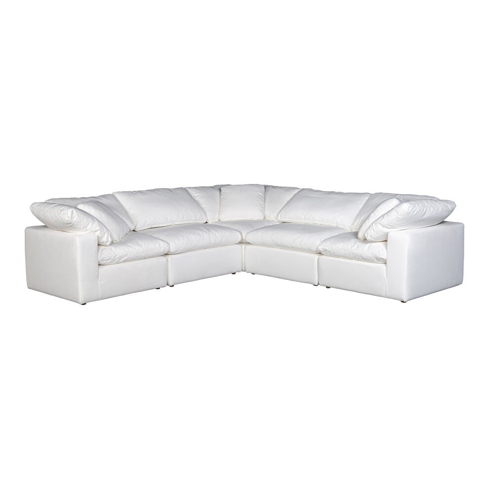 Scandinavian classic l modular sectional livesmart fabric cream by Moe's Home Collection