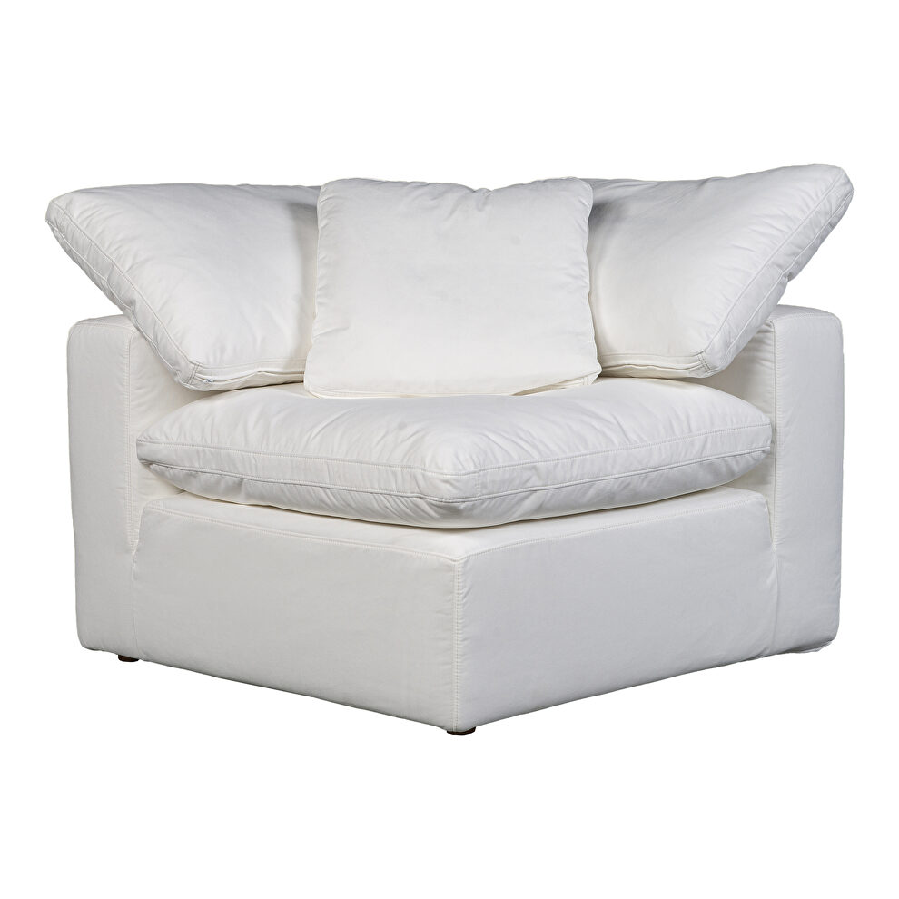 Scandinavian condo corner chair livesmart fabric cream by Moe's Home Collection