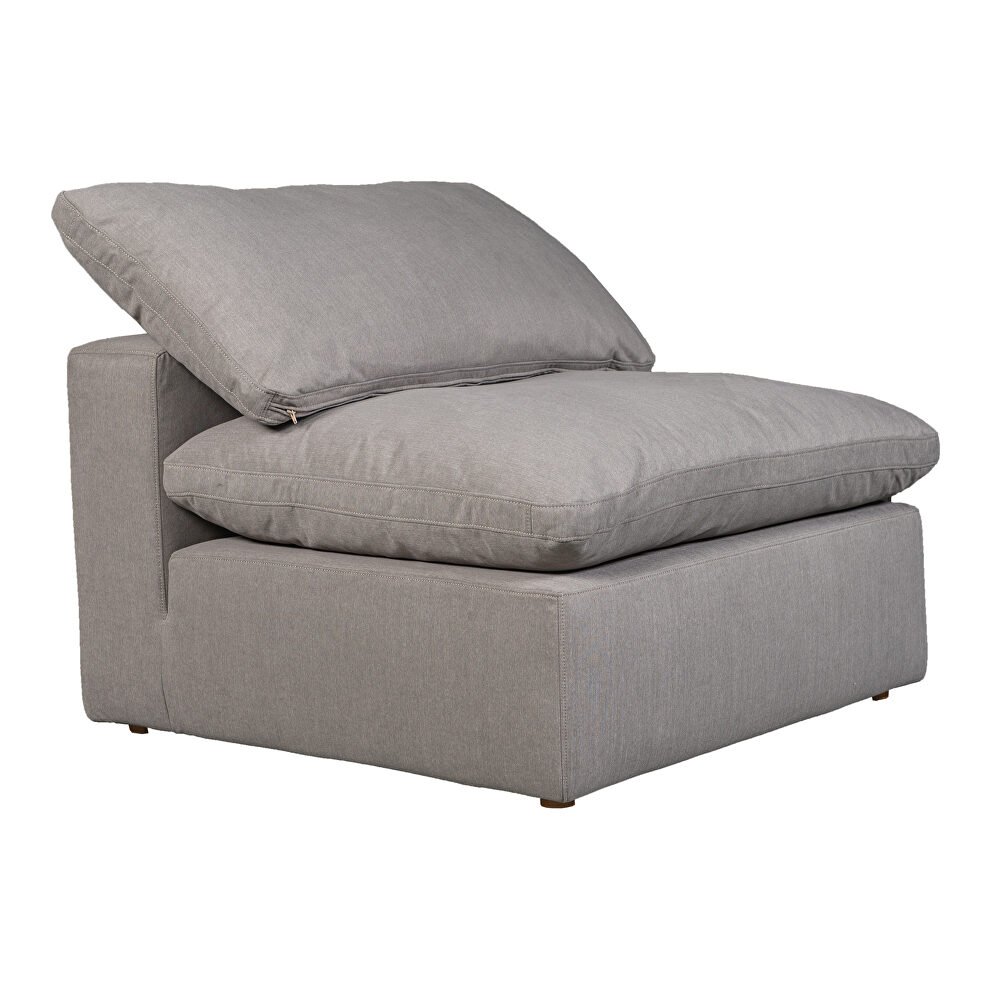 Scandinavian condo slipper chair livesmart fabric light gray by Moe's Home Collection
