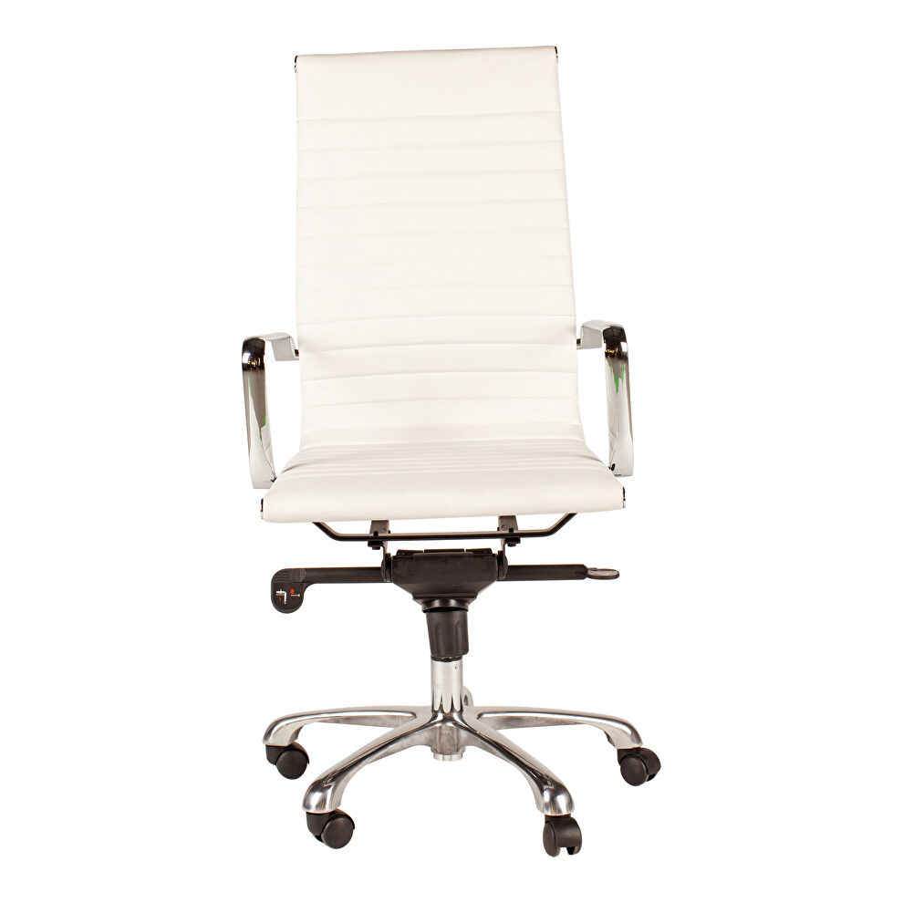 Contemporary swivel office chair high back white by Moe's Home Collection