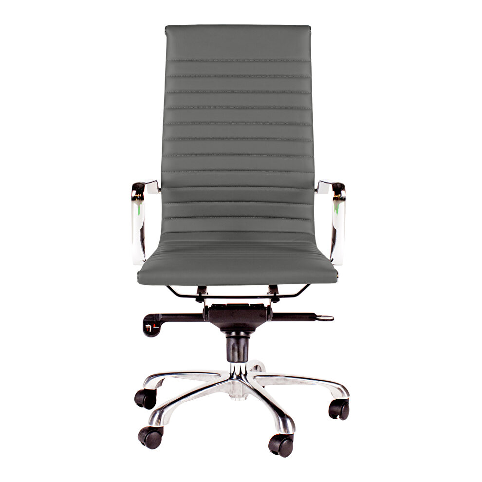 Contemporary swivel office chair high back gray by Moe's Home Collection