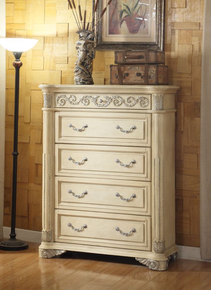Traditional chest w/ real marble tops by Meridian
