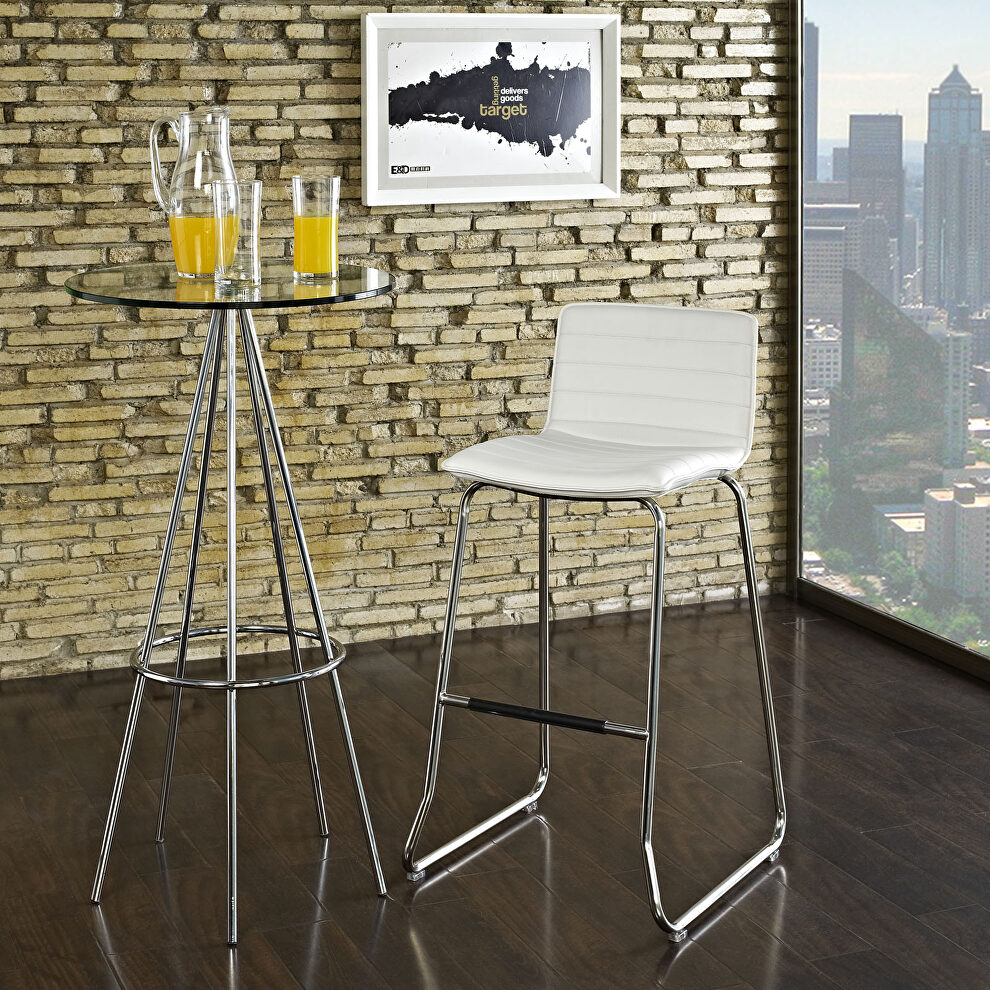 Bar stool in white by Modway