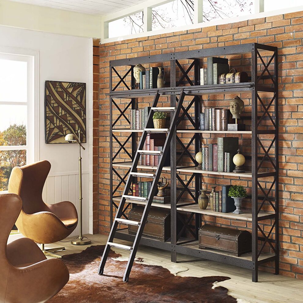 Wood bookshelf in brown by Modway