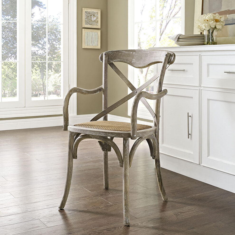Dining armchair in gray by Modway