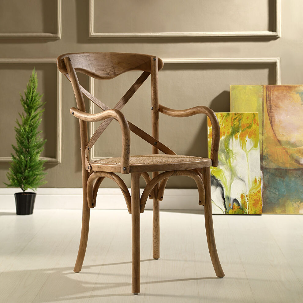 Dining armchair in walnut by Modway