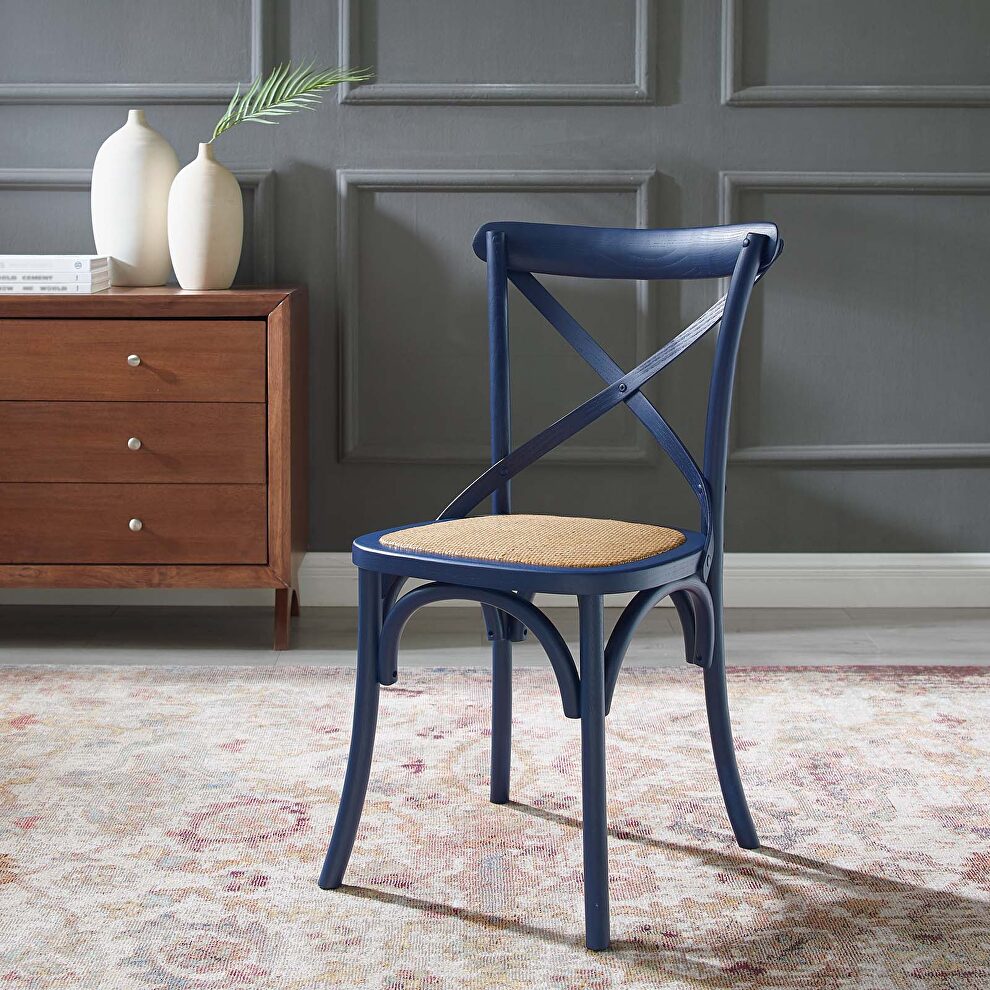 Dining side chair in midnight blue by Modway