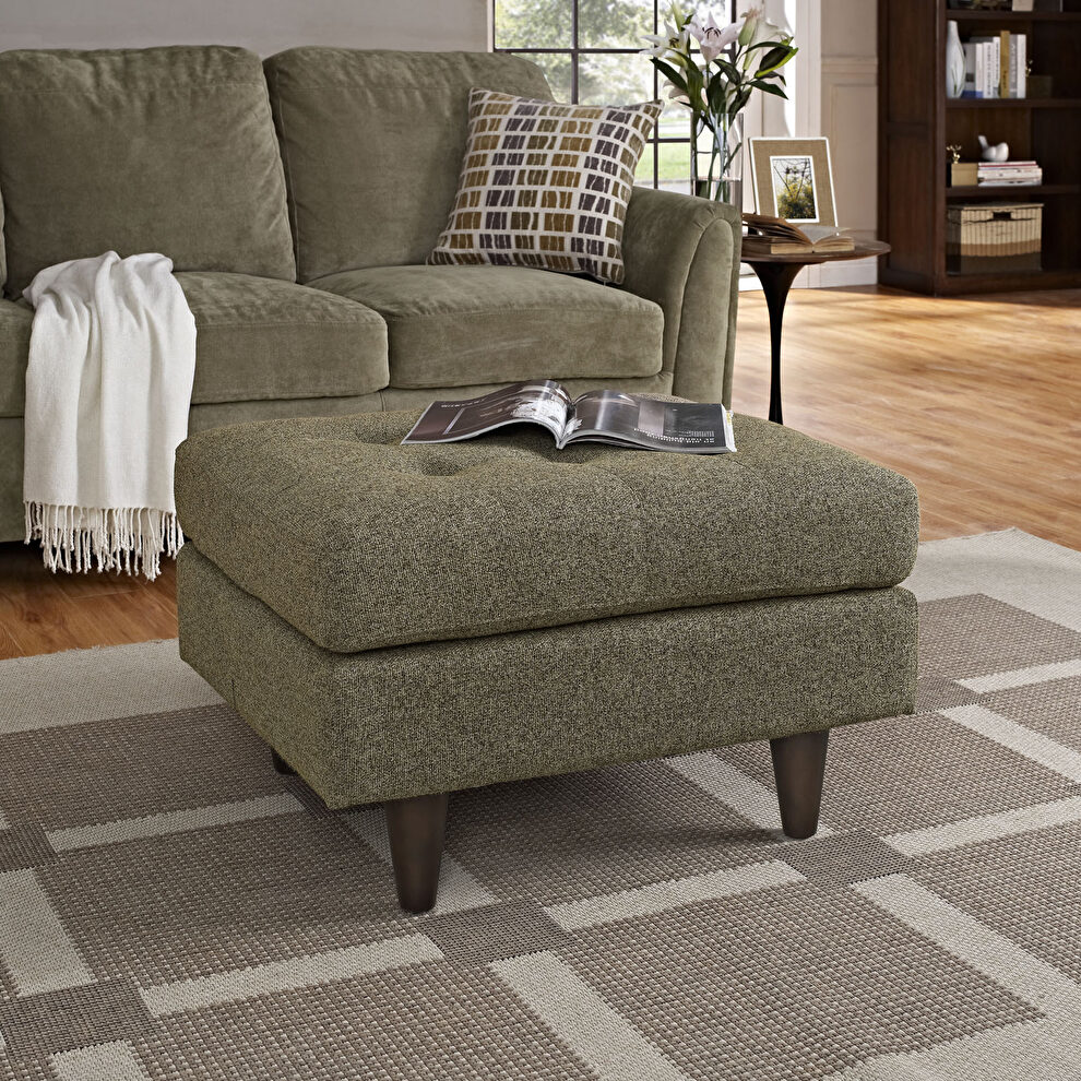 Upholstered fabric ottoman in oatmeal by Modway
