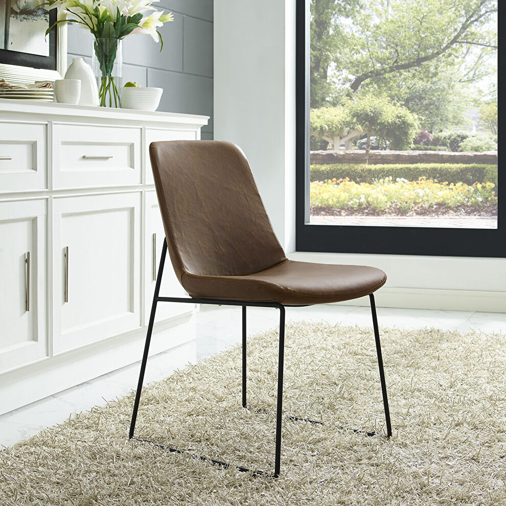 Dining side chair in brown by Modway