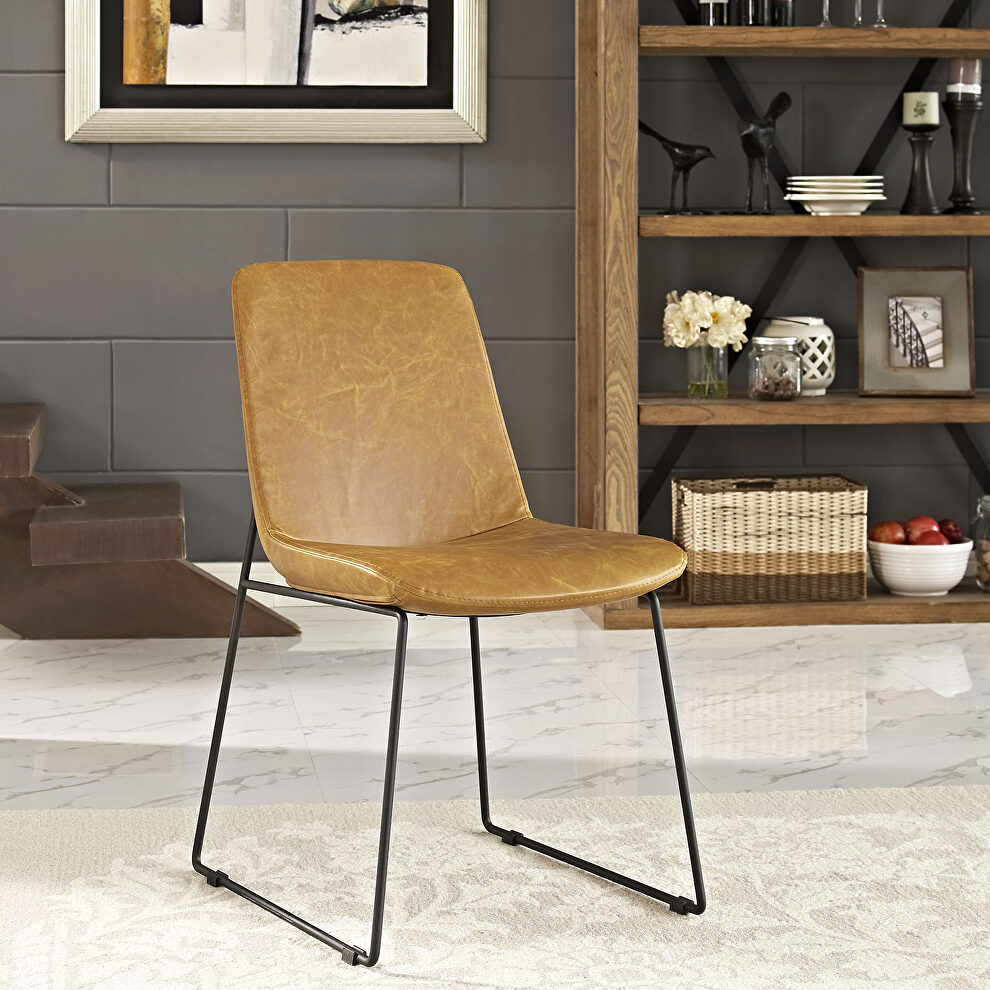 Dining side chair in tan by Modway
