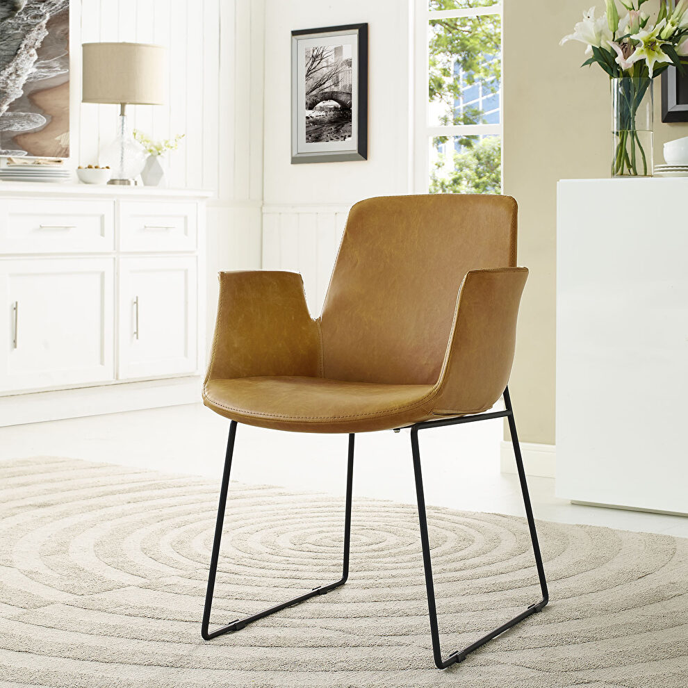 Dining armchair in tan by Modway