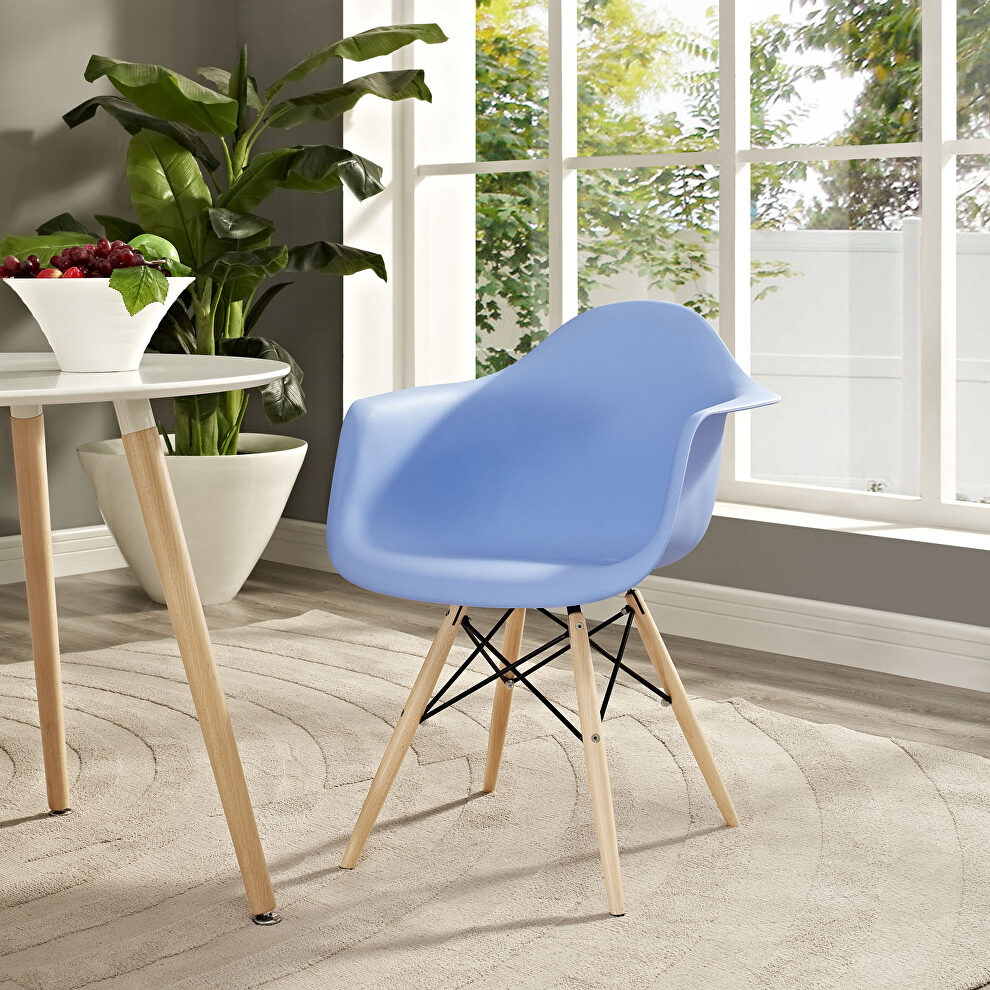 Dining armchair in blue by Modway
