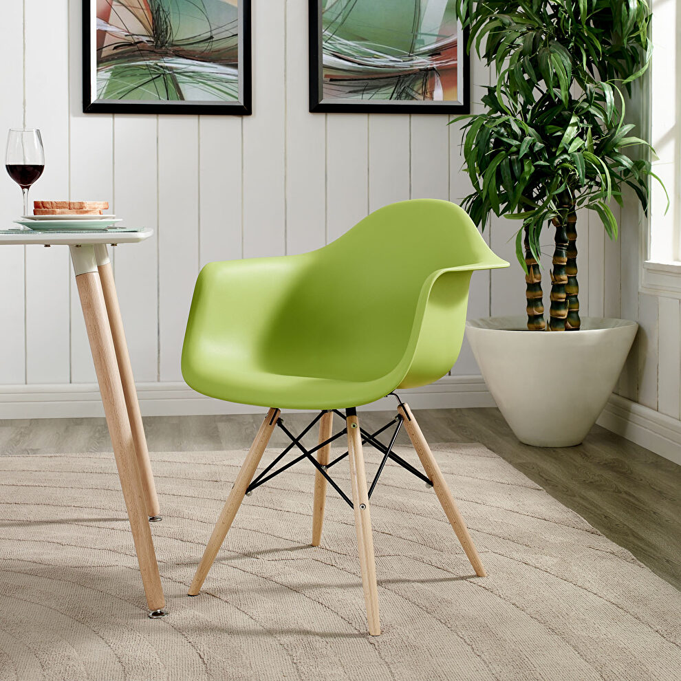 Dining armchair in green by Modway