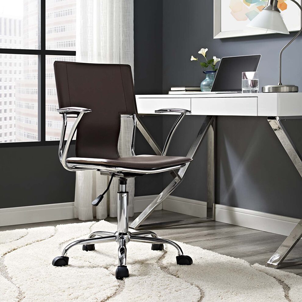 Office chair in brown by Modway