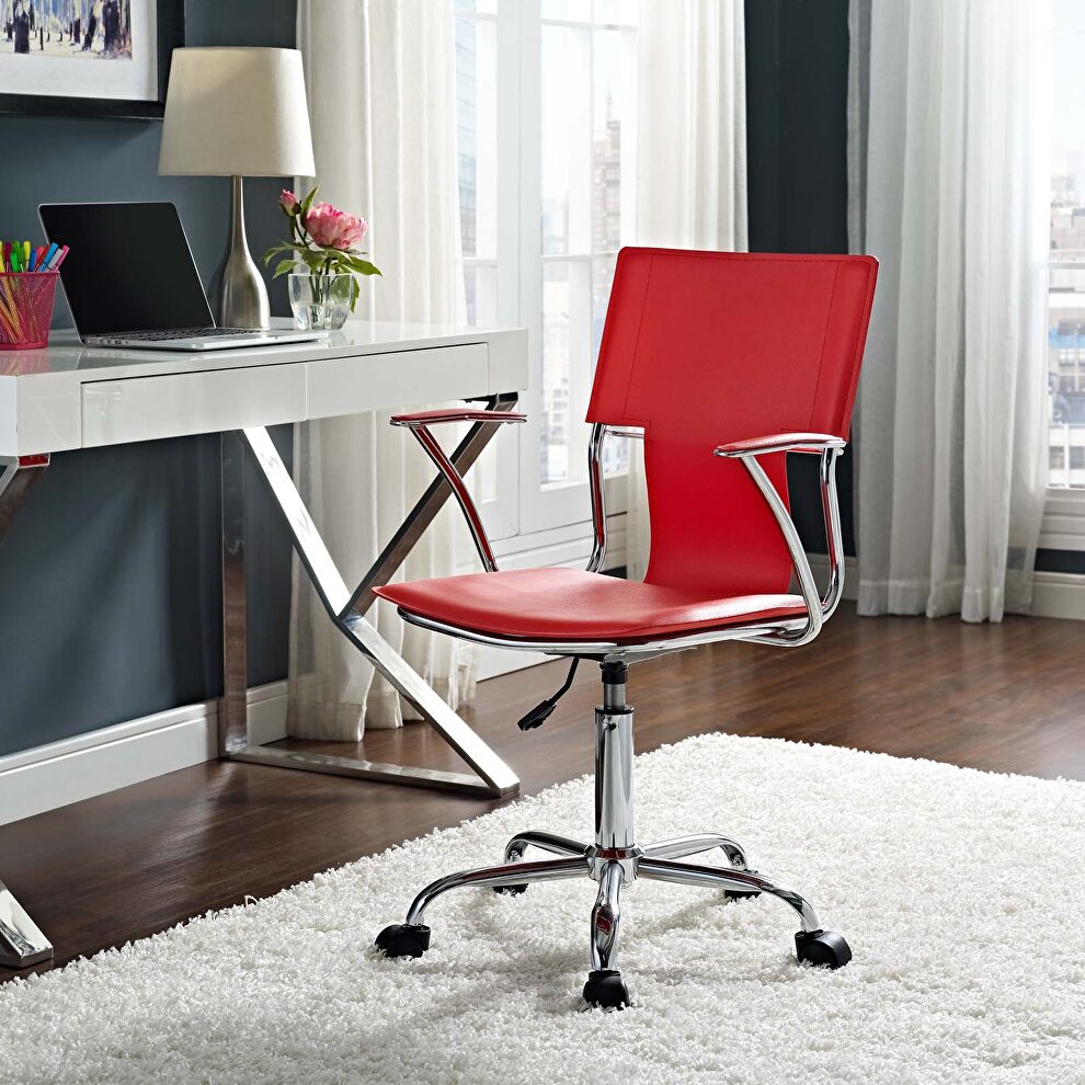 Office chair in red by Modway