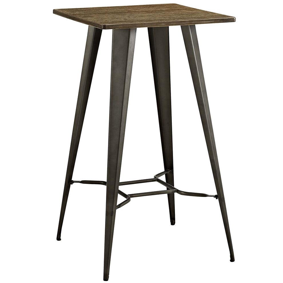 Bar table in brown by Modway