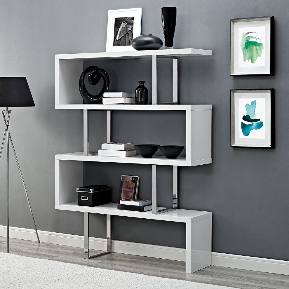 White veneer stand by Modway