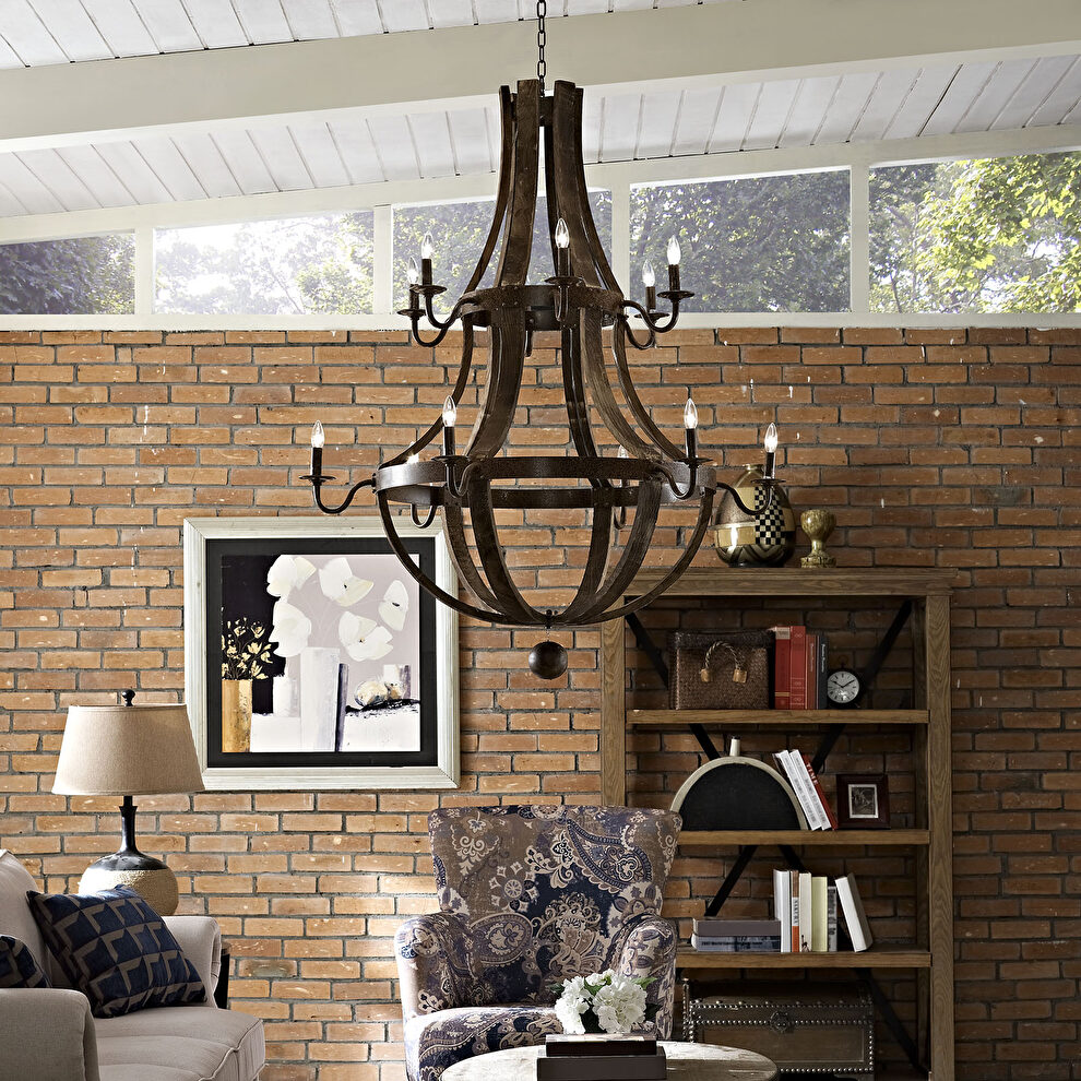 Medieval stage weaponry inspired chandelier by Modway