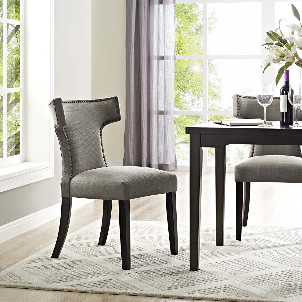 Fabric dining chair in granite by Modway