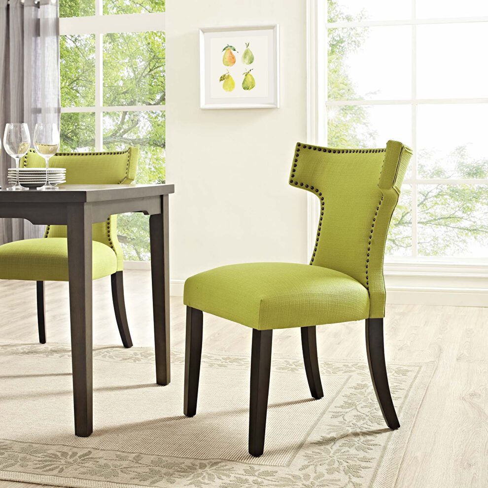 Fabric dining chair in wheatgrass by Modway