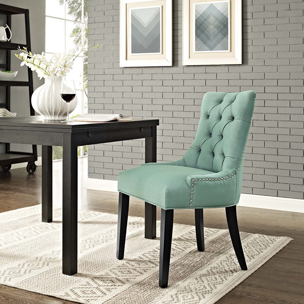 Tufted fabric dining side chair in laguna by Modway