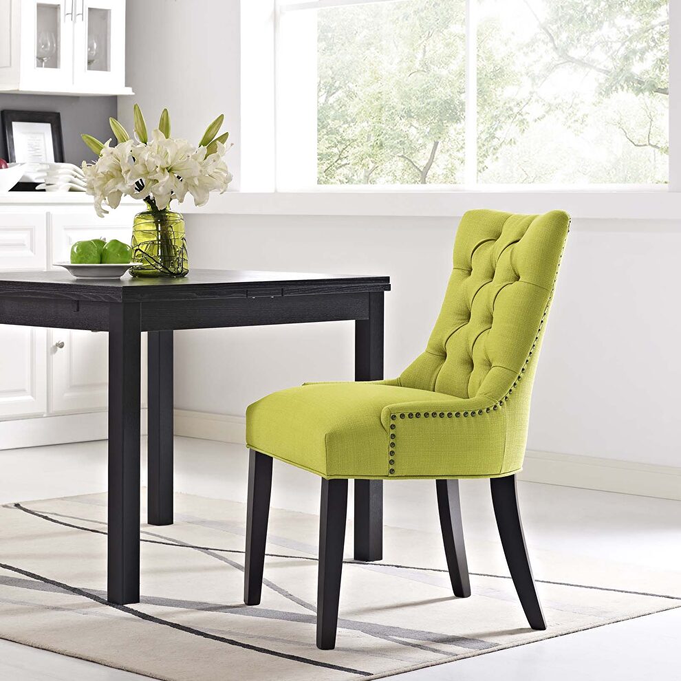 Tufted fabric dining side chair in wheatgrass by Modway