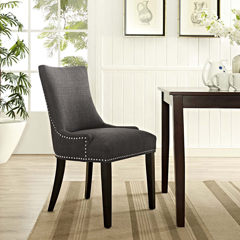 Fabric dining chair in brown by Modway