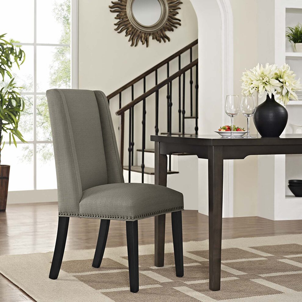 Fabric dining chair in granite by Modway