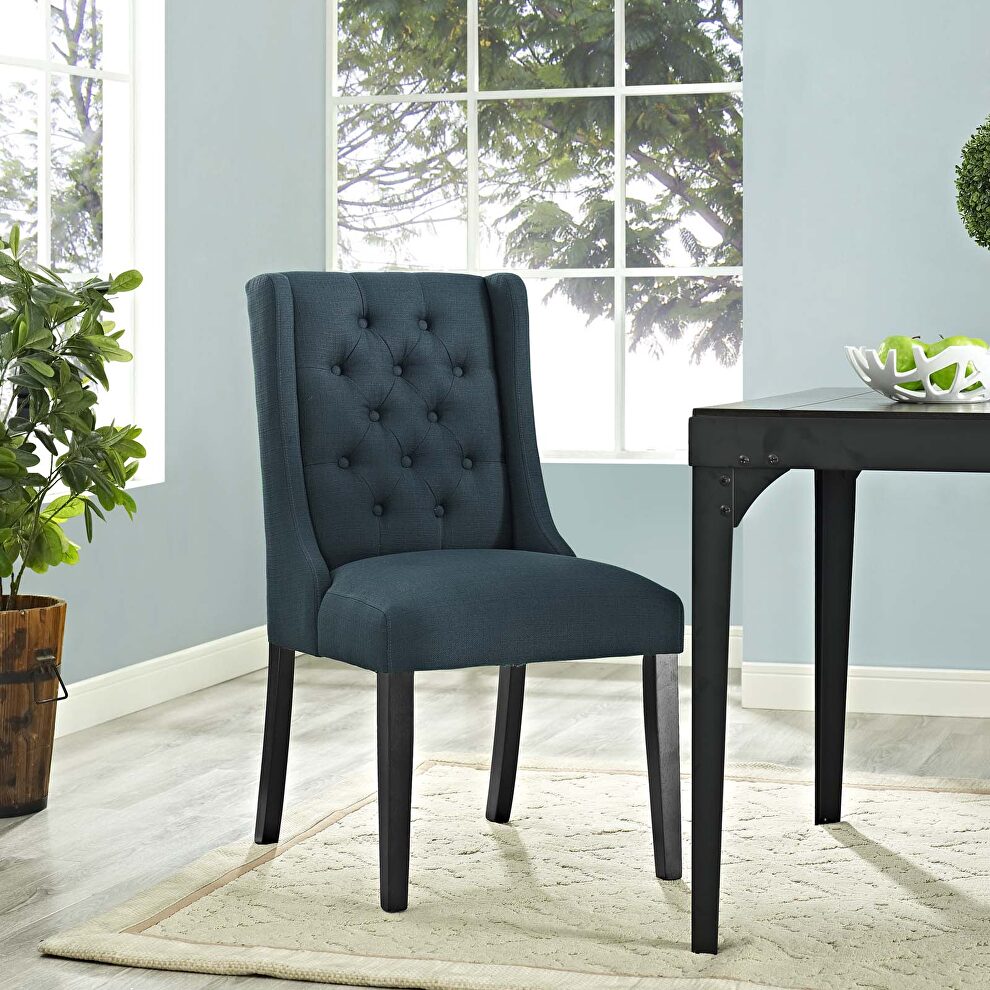 Fabric dining chair in azure by Modway