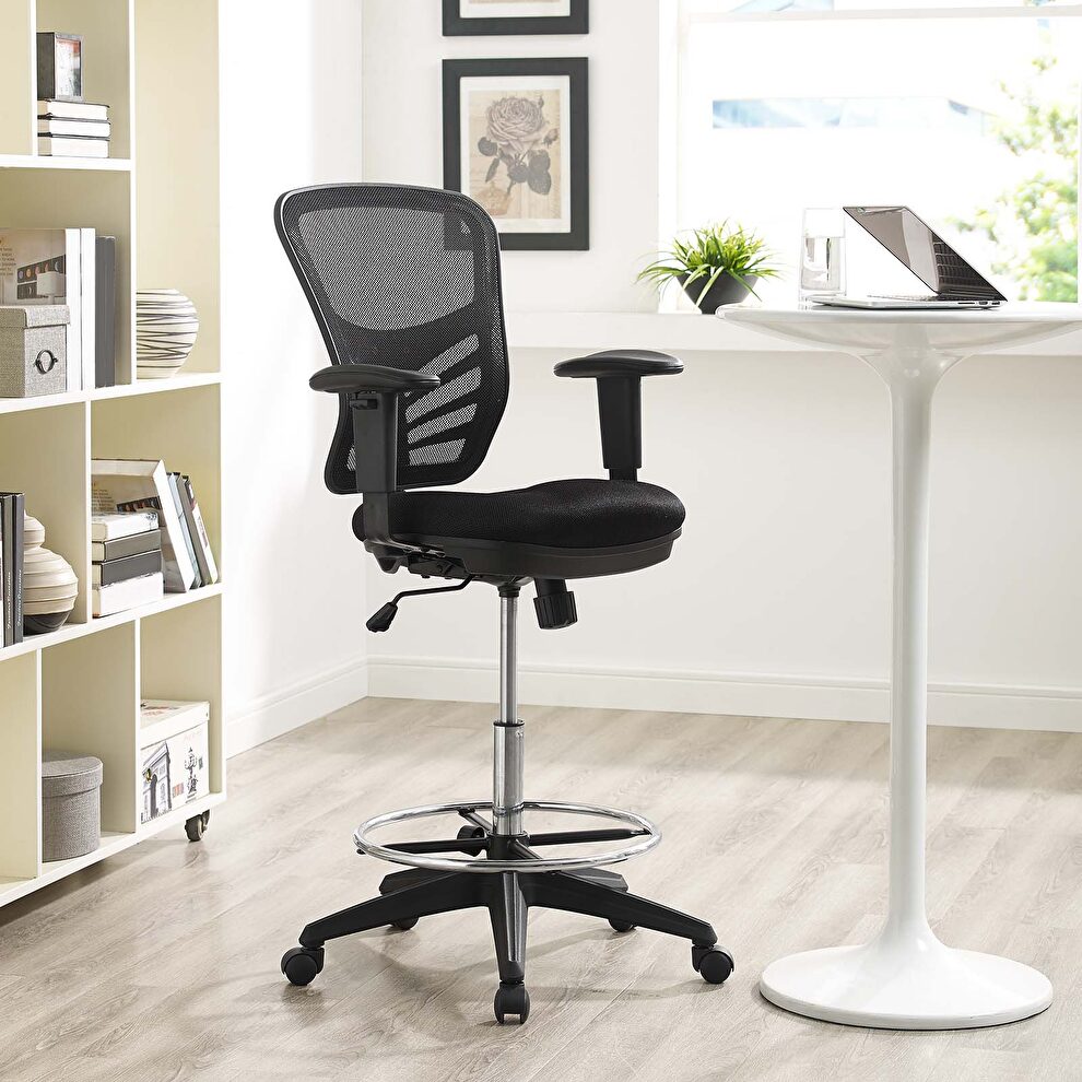 Stylish modern drafting office chair by Modway