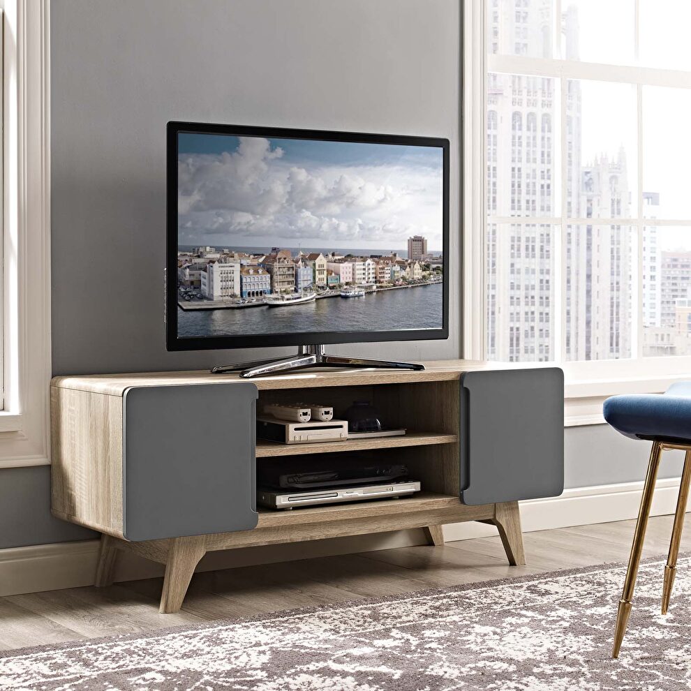 Tv stand in natural gray by Modway