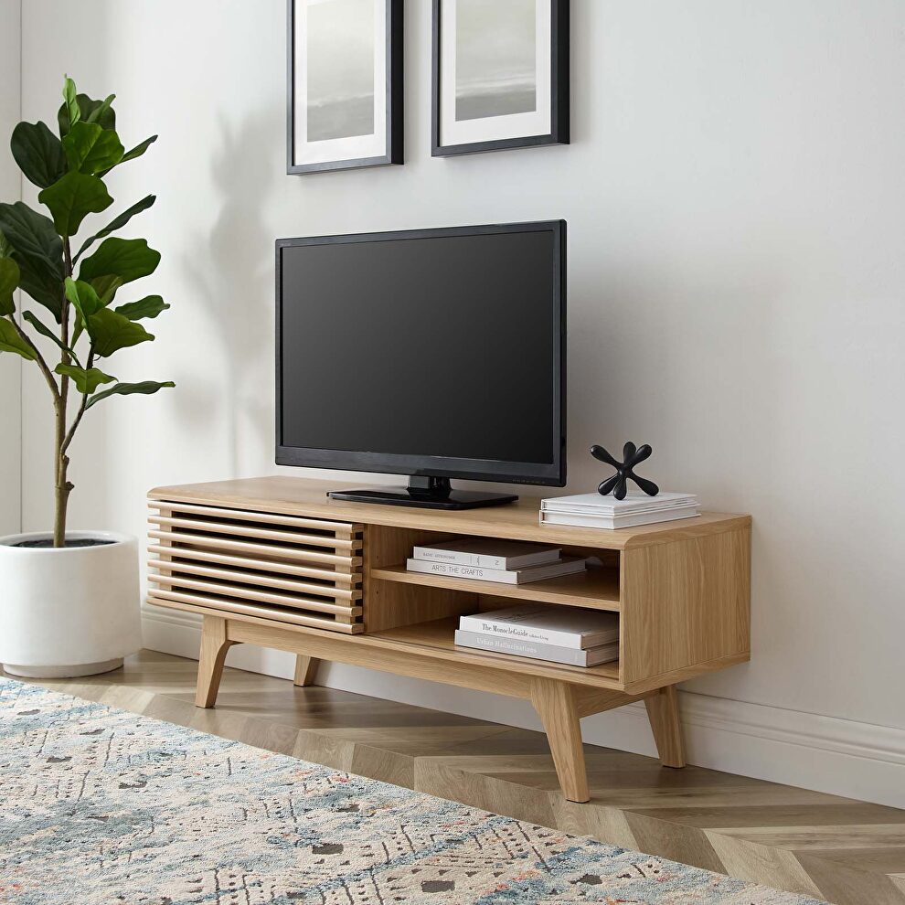 Tv stand in oak finish by Modway