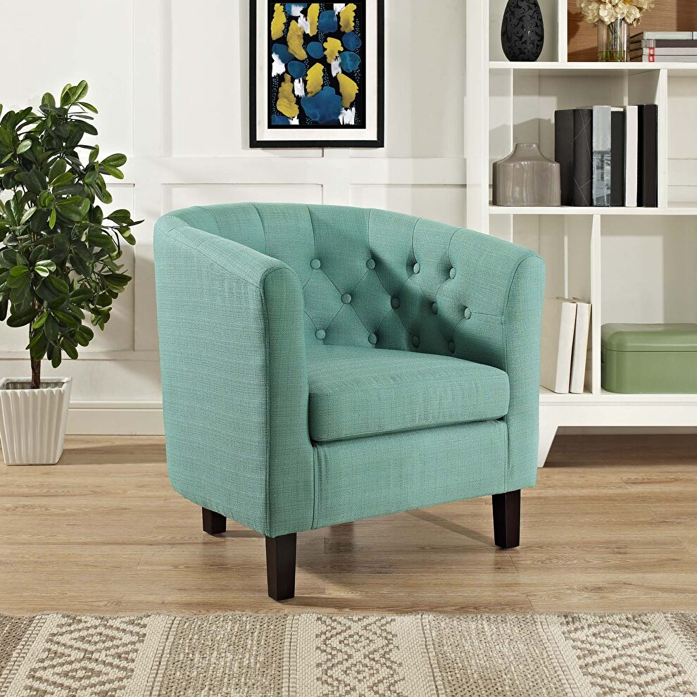 Upholstered fabric armchair in laguna by Modway