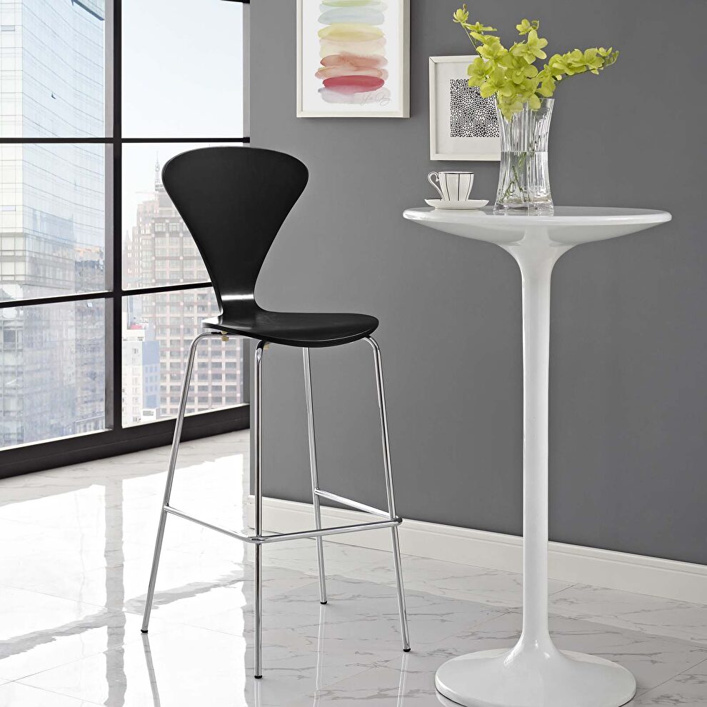 Dining bar stool in black by Modway