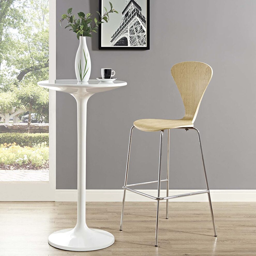 Dining bar stool in natural by Modway