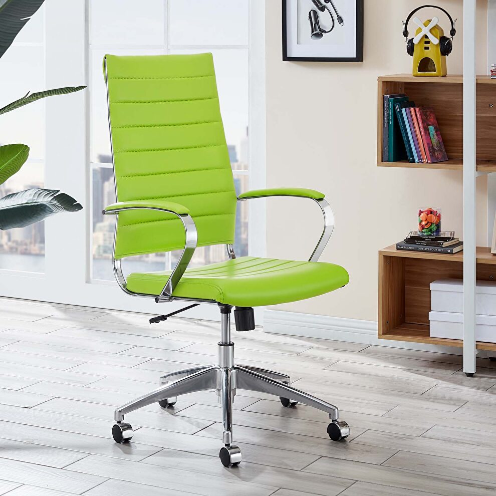 Highback office chair in bright green by Modway