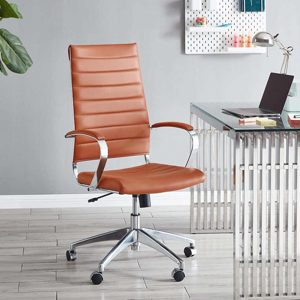 Highback office chair in terracotta by Modway