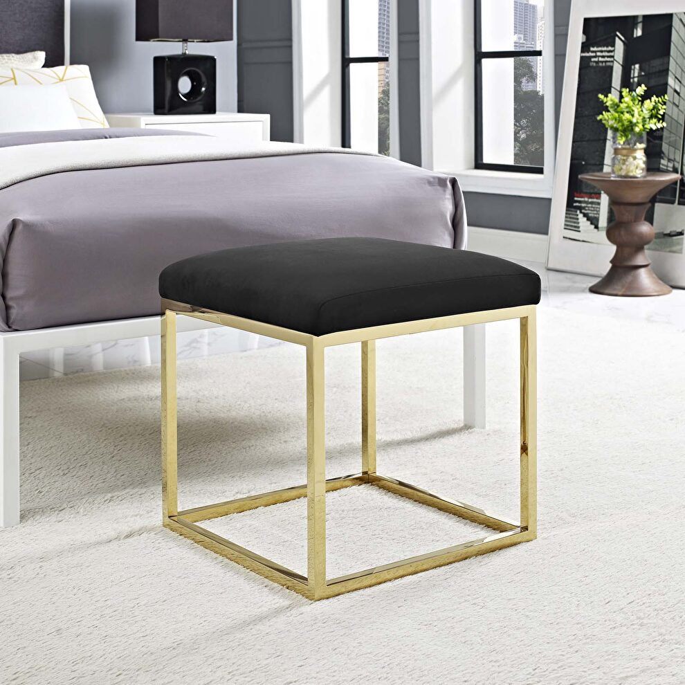 Ottoman in gold black by Modway