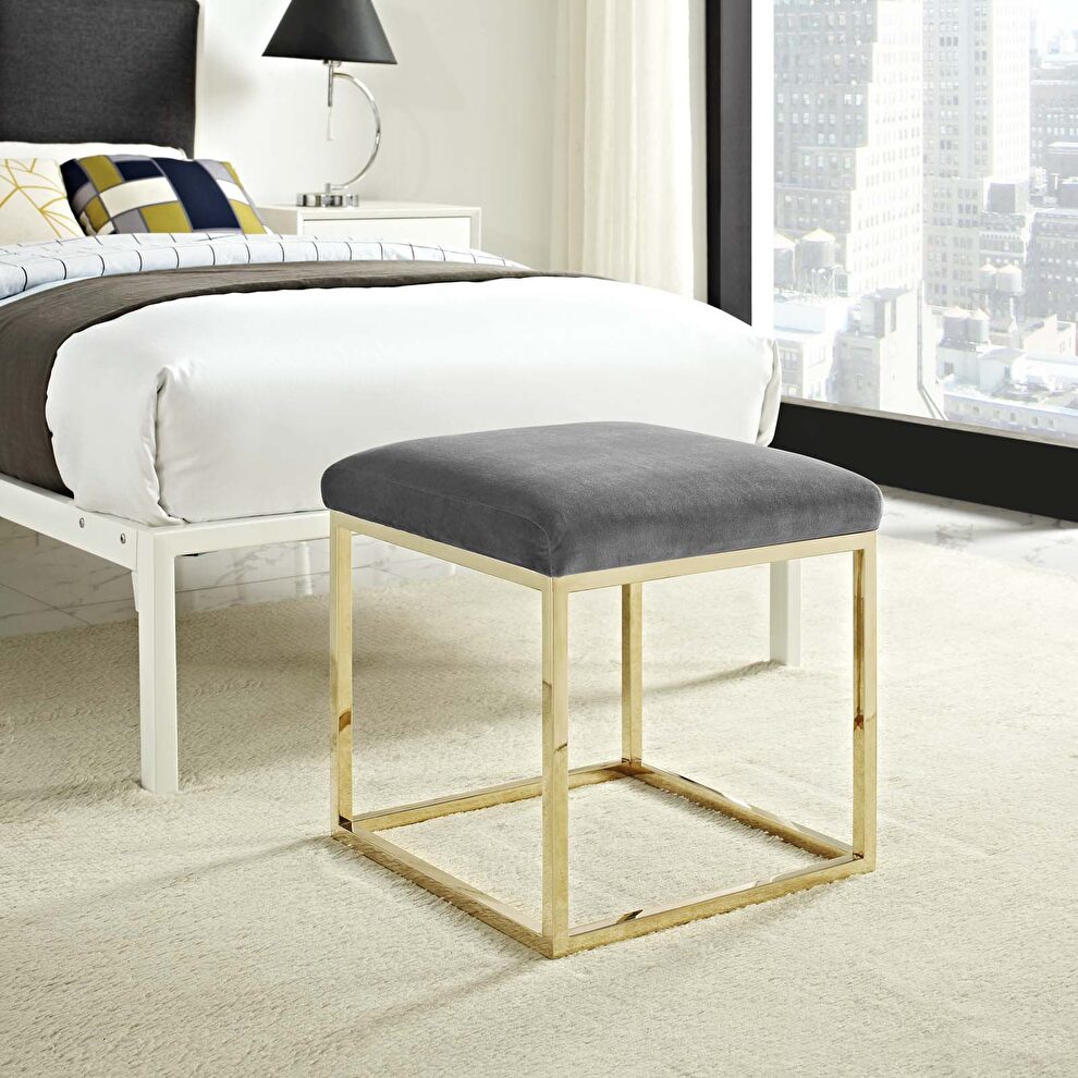 Ottoman in gold gray by Modway