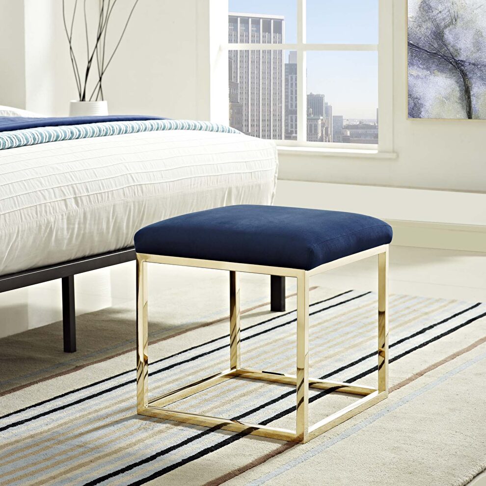 Ottoman in gold navy by Modway