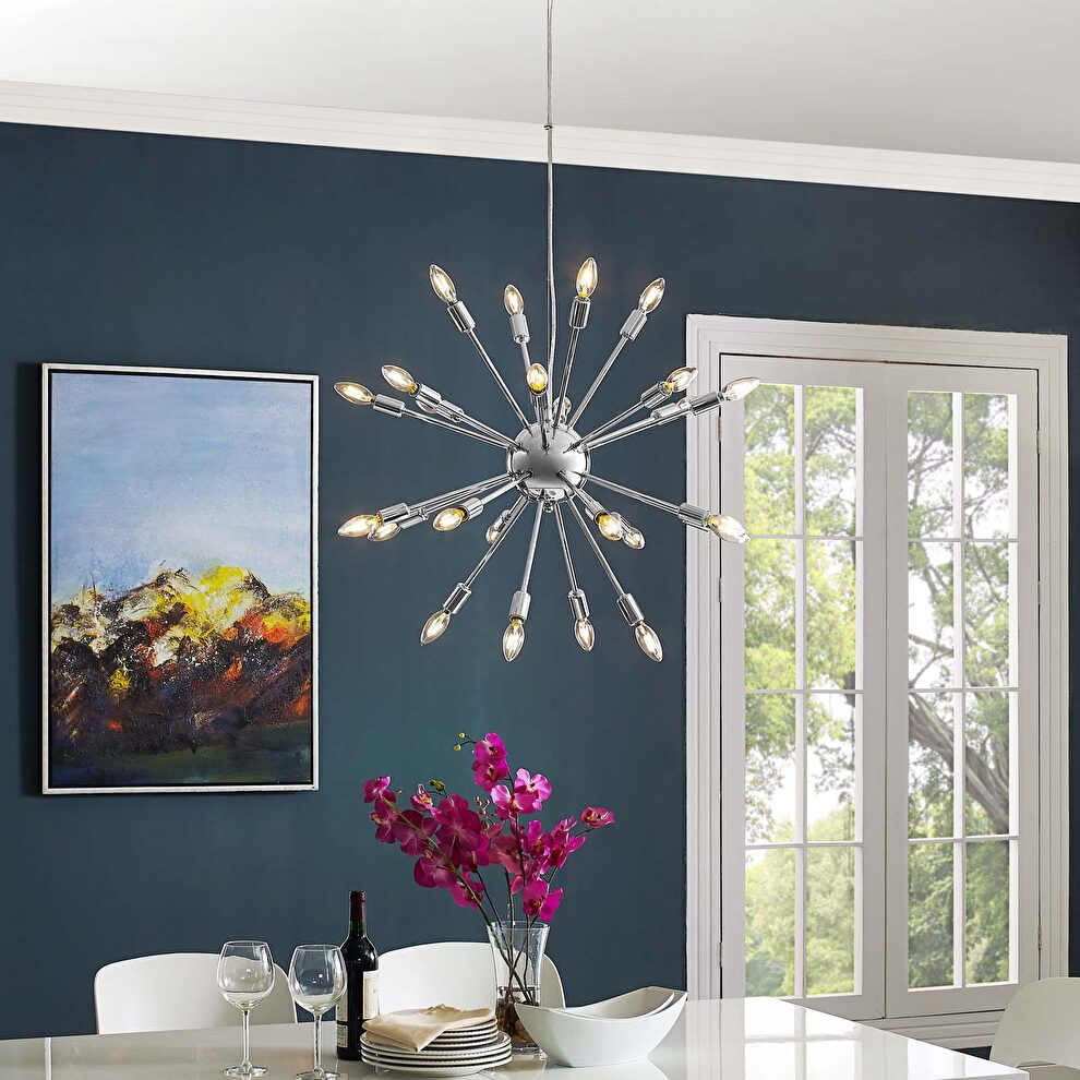 Spike style contemporary chandelier by Modway