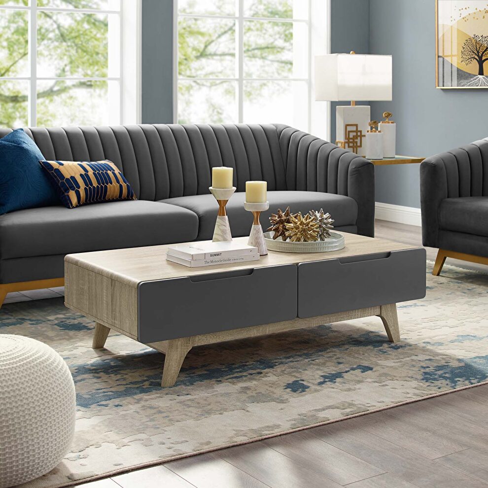Coffee table in natural gray by Modway