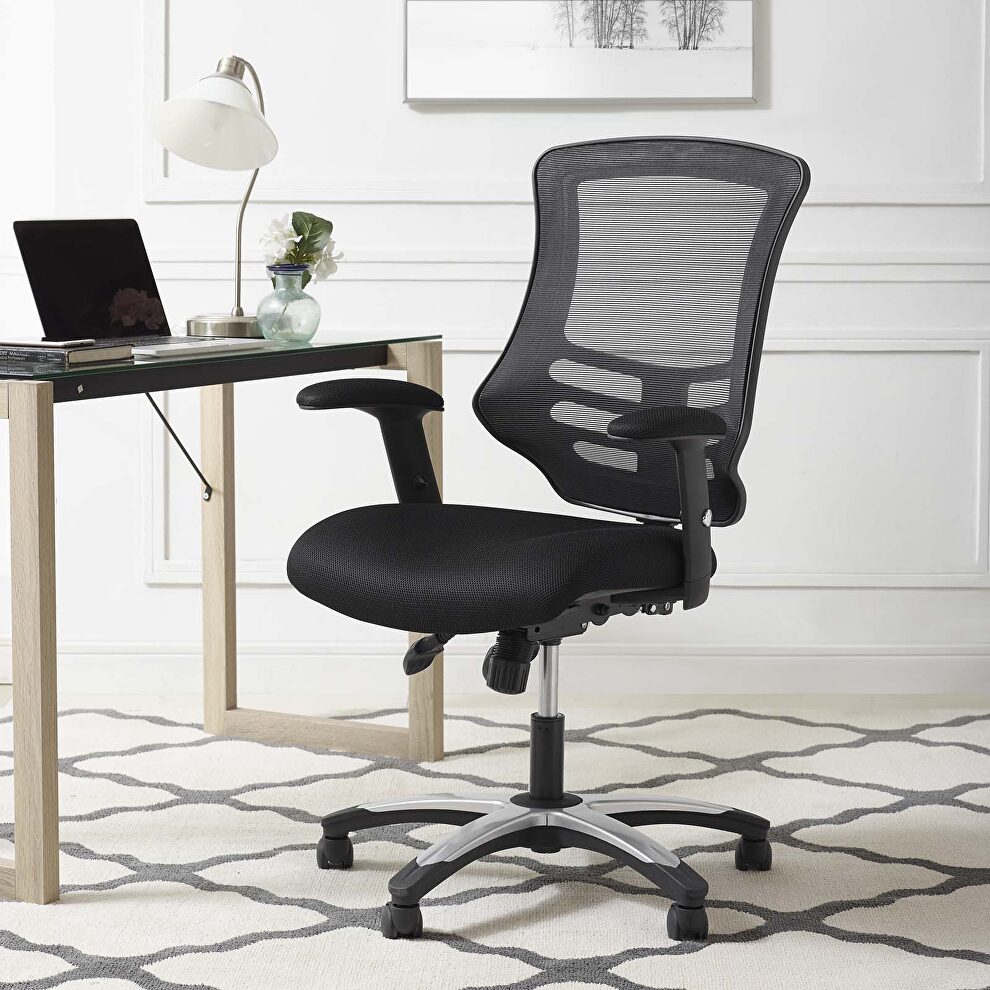 Mesh office chair in black by Modway
